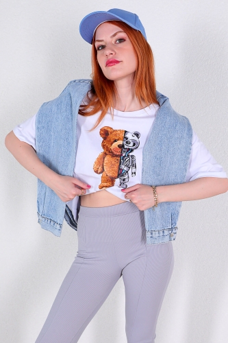 Cappmoda - AKS-17065 Bebe Mavisi Düz Şapka (1)