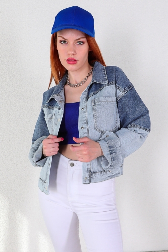 Cappmoda - AKS-17065 Saks Mavisi Düz Şapka (1)