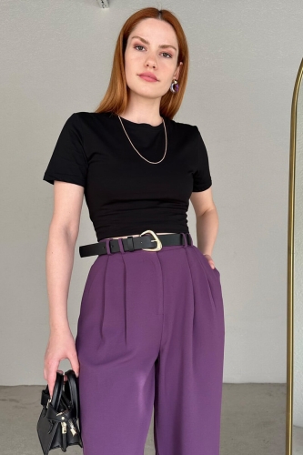Cappmoda - AKS-17090 Siyah Gold Tokalı Cilt Kemer (1)
