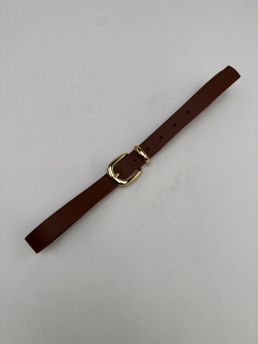 Cappmoda - AKS-17095 Taba Köprü Gold Tokalı Suni Deri Kemer (1)