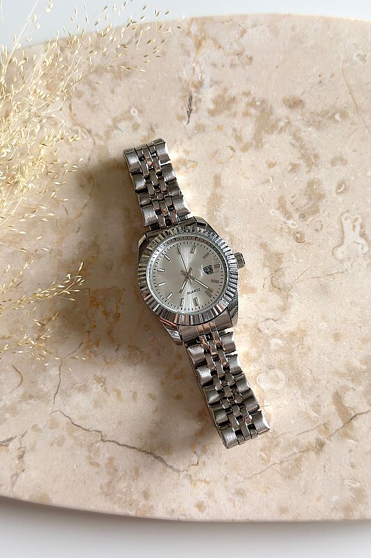 Alira Beyaz Kadran Silver Çelik Kordon Kadın Kol Saati - 1