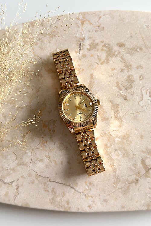 Alira Gold Kadran Çelik Kordon Kadın Kol Saati 