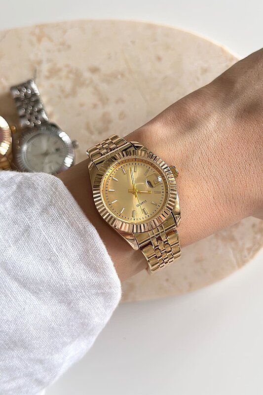 Alira Gold Kadran Çelik Kordon Kadın Kol Saati - 3