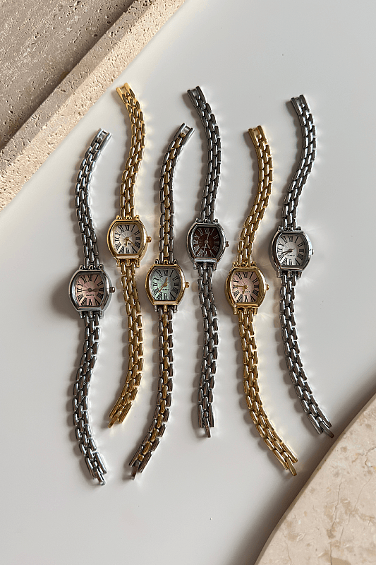 April Beyaz Kadran Gold Çelik Kordon Kadın Kol Saati - 2