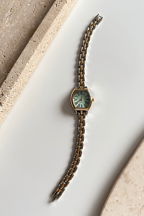 April Mint Kadran Gold-Silver Çelik Kordon Kadın Kol Saati 