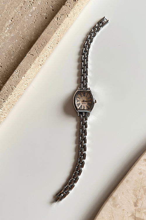 April Pembe Kadran Silver Çelik Kordon Kadın Kol Saati 