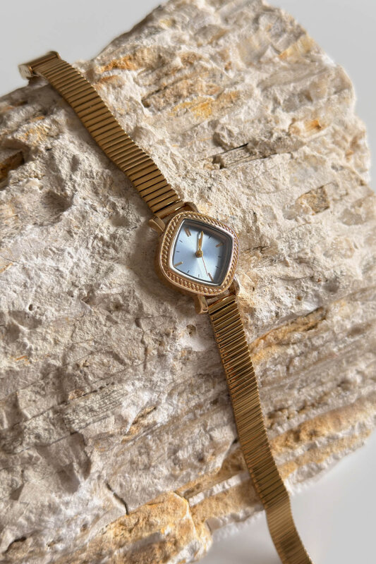 Arlina Mavi Kadran Gold Çelik Kordon Kadın Kol Saati - 1