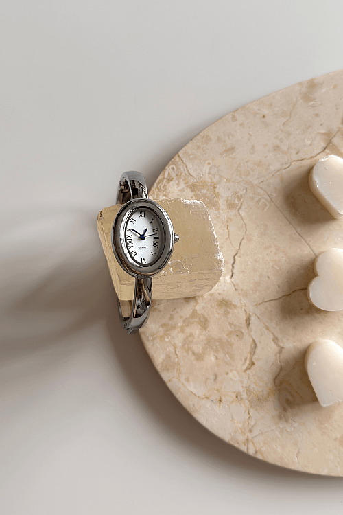 Asia Beyaz Kadran Silver Metal Kadın Kol Saati 