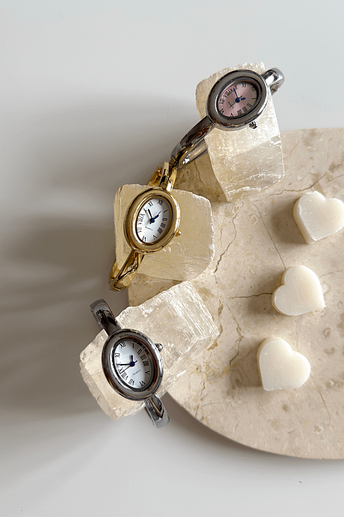 Asia Pembe Kadran Silver Metal Kadın Kol Saati (1)