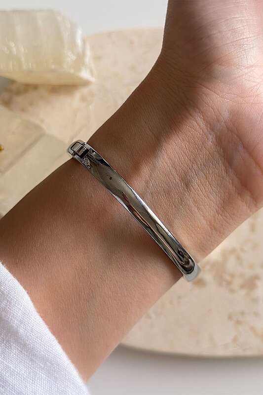 Asia Pembe Kadran Silver Metal Kadın Kol Saati - 4