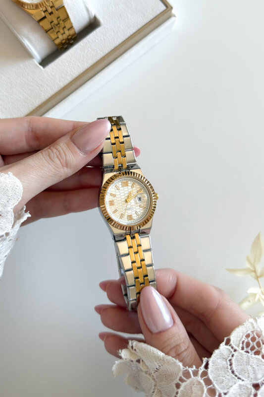 Aspen Ekru Kadran Gold-Silver Kadın Kol Saati - 5