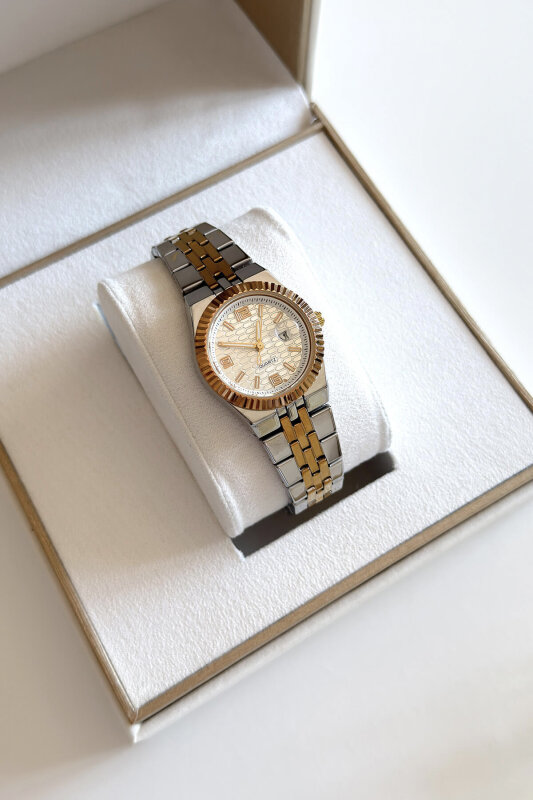Aspen Ekru Kadran Gold-Silver Kadın Kol Saati - 1