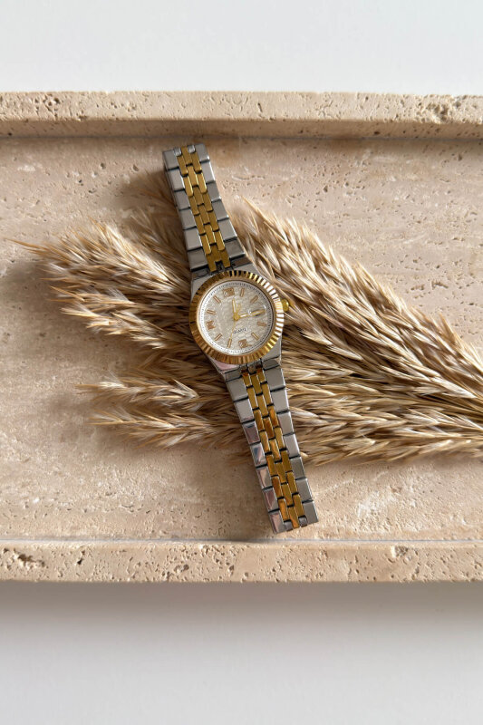Aspen Ekru Kadran Gold-Silver Kadın Kol Saati - 3
