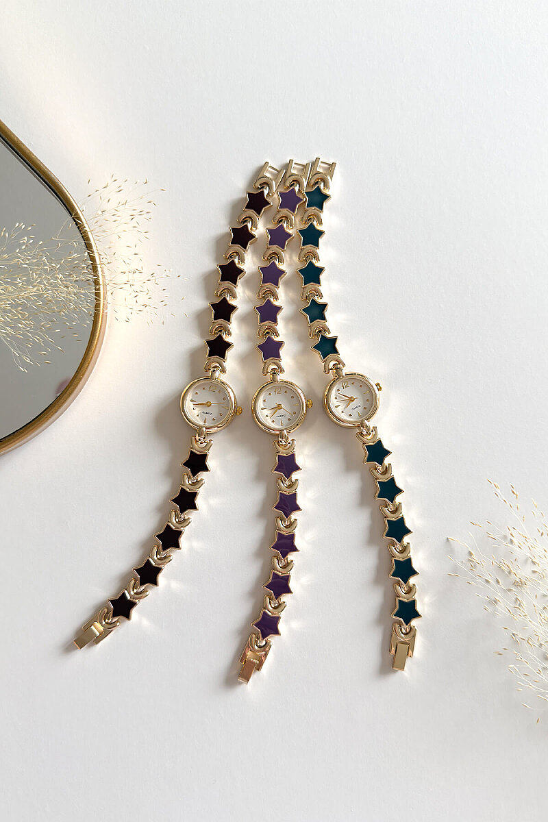 Astra Bordo Yıldız Çelik Gold Kordon Kadın Kol Saati - 2