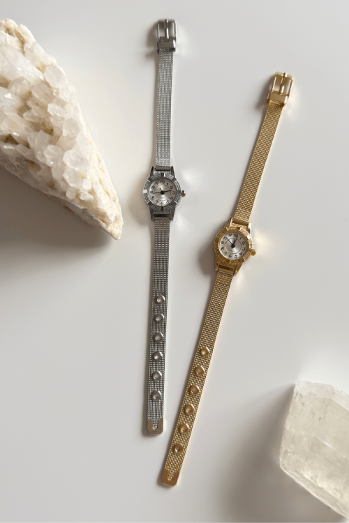 Auris Silver Çelik Hasır Kordon Kadın Kol Saati (1)