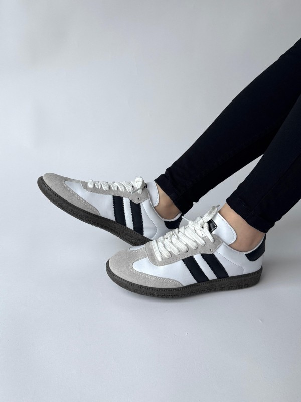 AYK-1014 Beyaz SMB Şeritli Sneaker
