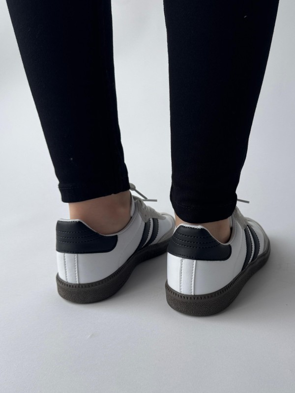AYK-1014 Beyaz SMB Şeritli Sneaker