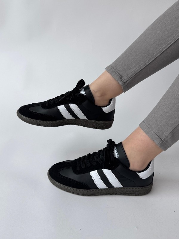 AYK-1014 Siyah SMB Şeritli Sneaker