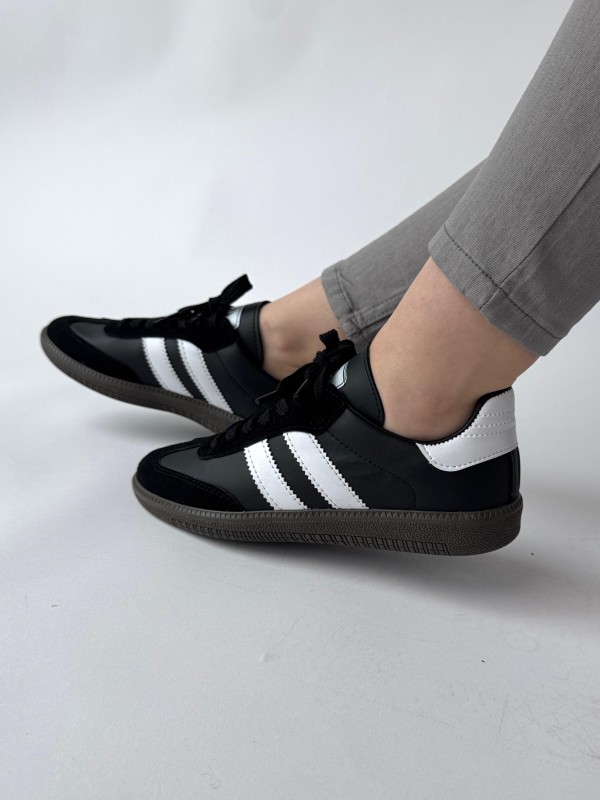 AYK-1014 Siyah SMB Şeritli Sneaker