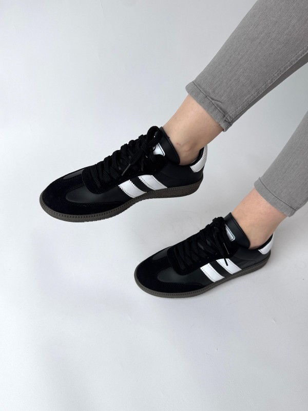 AYK-1014 Siyah SMB Şeritli Sneaker