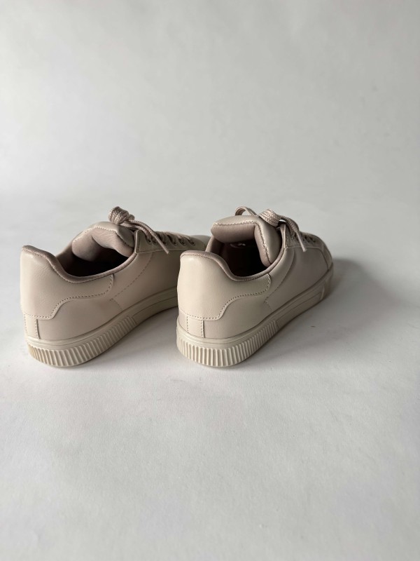 AYK-1015 Vizon Suni Deri Düz Sneaker