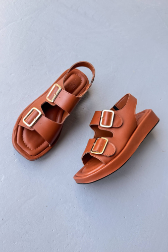 AYK-1021 Taba Gold Tokalı Urban Comfort Sandalet 