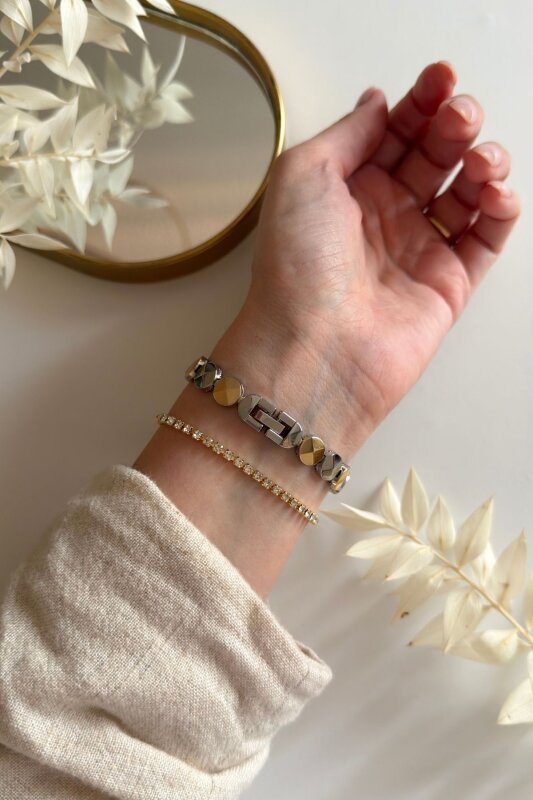 Bliss Ekru Kadran Gold-Silver Kadın Kol Saati - 4