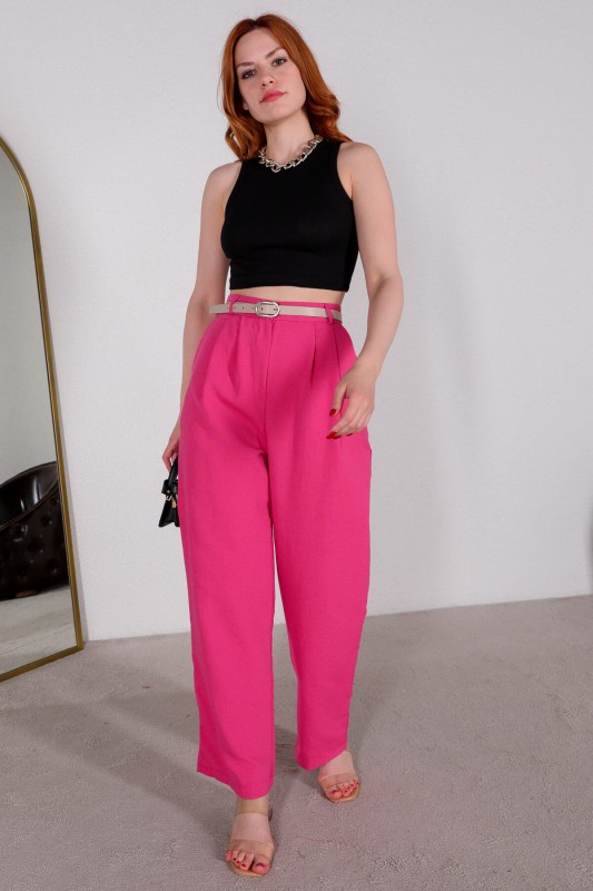 BLZ-06210 Siyah Halter Yaka Kaşkorse Kumaş Crop Bluz