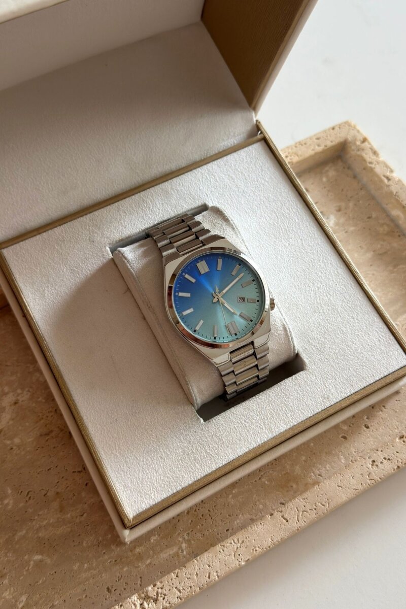 Çelik Blues Mavi Geçişli Erkek Kol Saati - 1