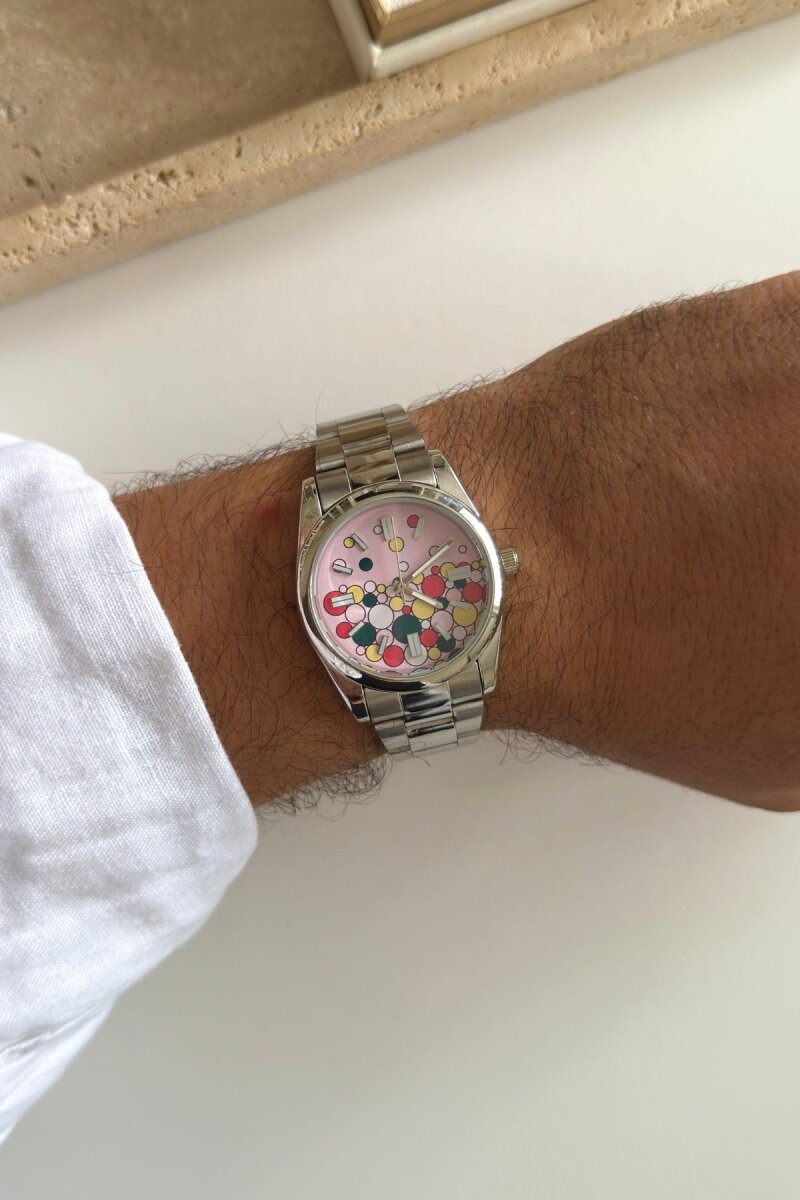 Çelik Rolin Pop Art Pudra Erkek Kol Saati - 2