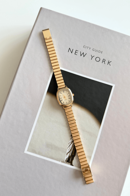 Cosmos Gold Beyaz Oval Kadran Çelik Kordon Kadın Kol Saati 