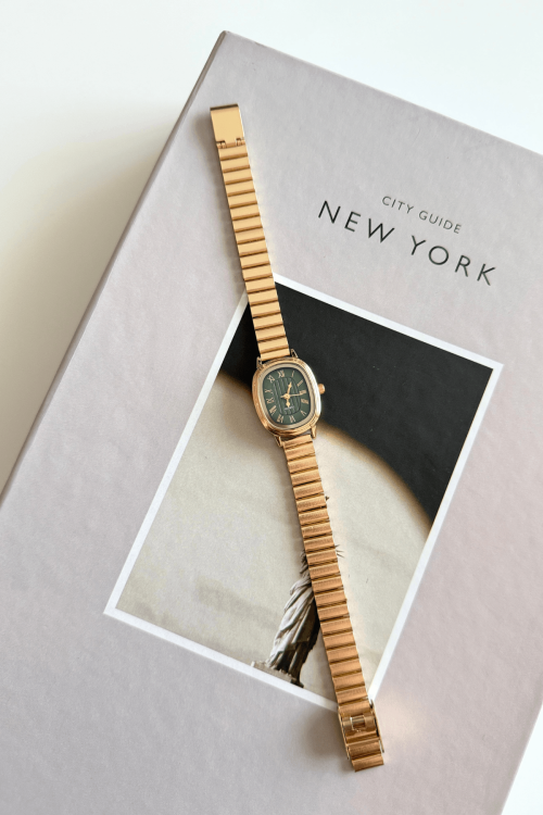 Cosmos Gold Yeşil Oval Kadran Çelik Kordon Kadın Kol Saati 