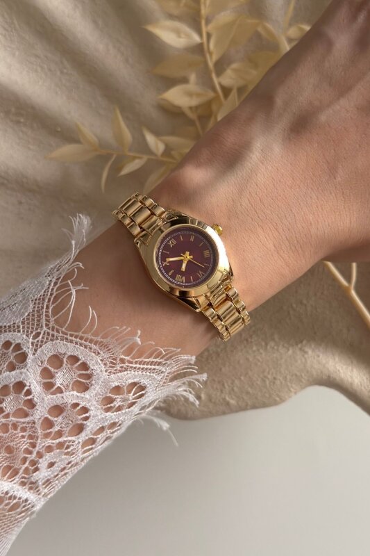 Diana Bordo Kadran Gold Kadın Kol Saati - 4