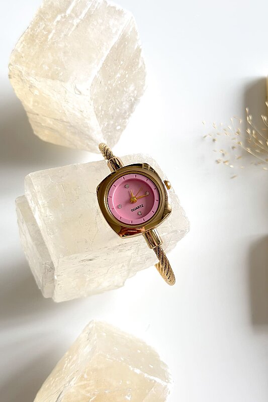 Elira Pudra Gold Metal Kelepçe Kol Saati - 1