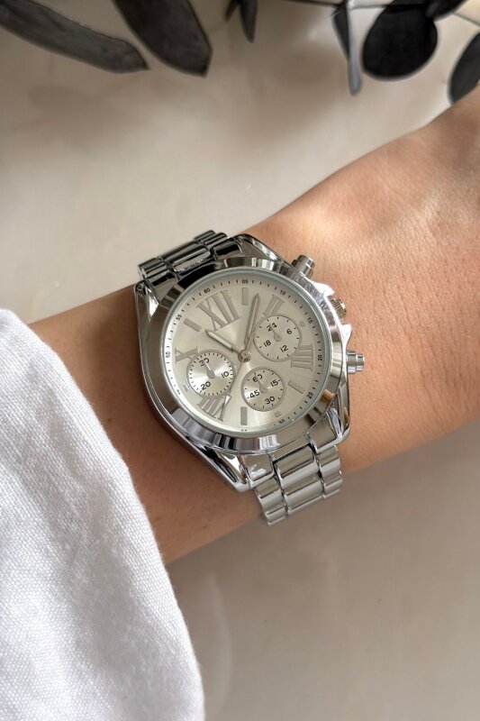 Elva Beyaz Kadran Silver Çelik Kadın Kol Saati