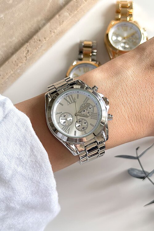 Elva Beyaz Kadran Silver Çelik Kadın Kol Saati - 3