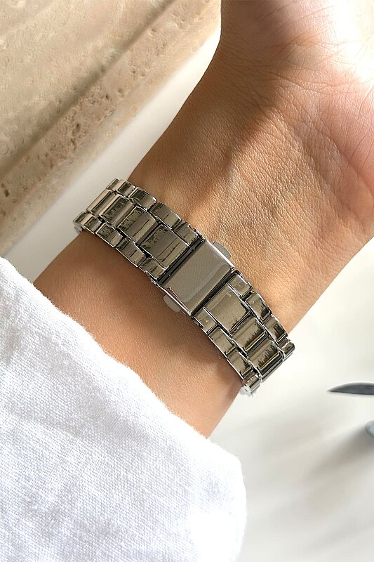 Elva Beyaz Kadran Silver Çelik Kadın Kol Saati - 4