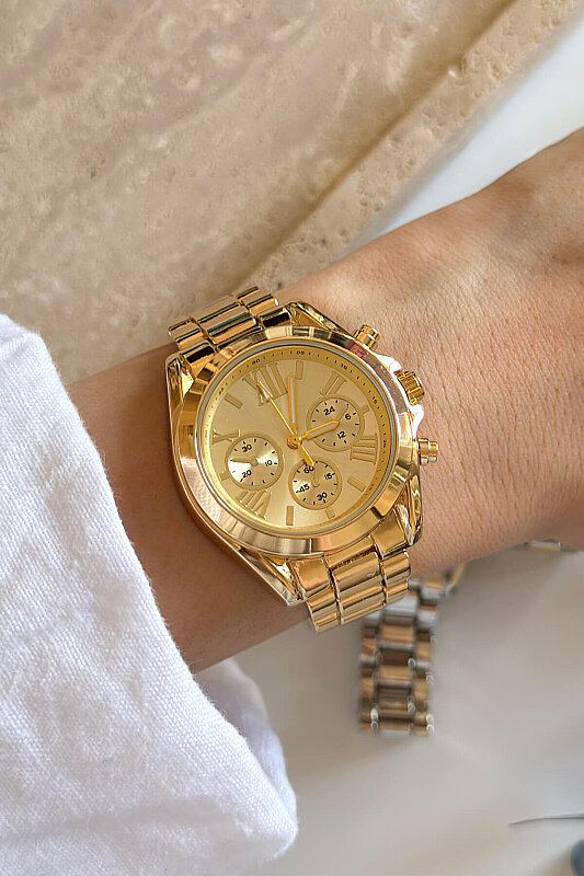 Elva Gold Kadran Çelik Kadın Kol Saati - 1