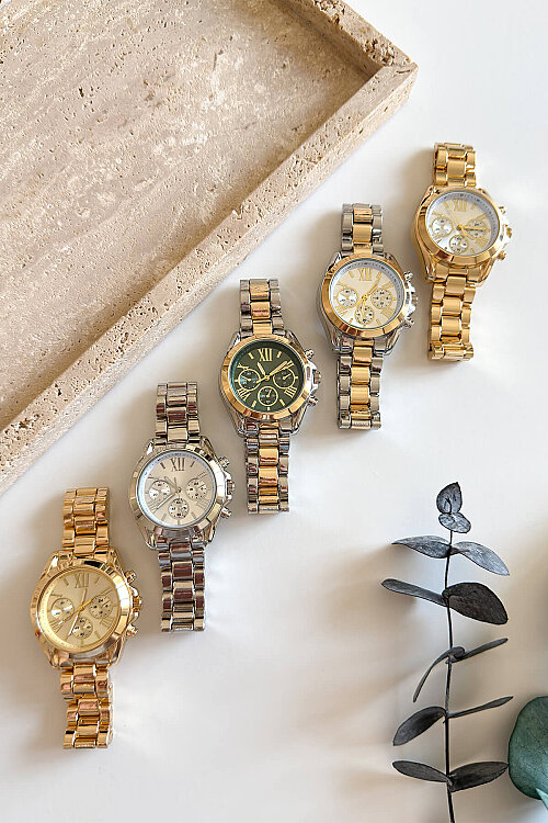 Elva Gold Kadran Çelik Kadın Kol Saati (1)