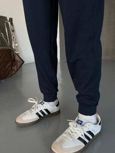 Cappmoda - EŞF0012 Lacivert Oysh Kumaş Düz Jogger Eşofman Altı (1)