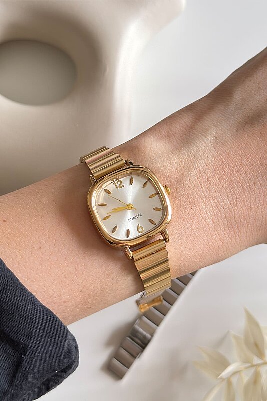 Harmony Beyaz Gold Çelik Kordon Kadın Kol Saati - 1