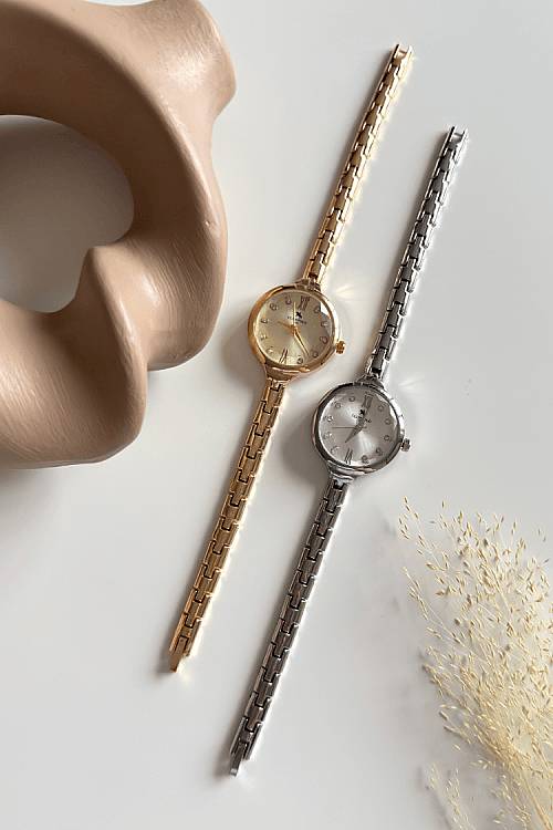 Hazel Beyaz Kadran Silver Metal Kordon Kadın Kol Saati (1)