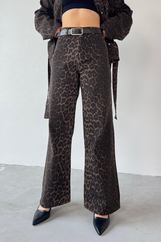 İND-03694 Leopar Desen Denim Jean - 2