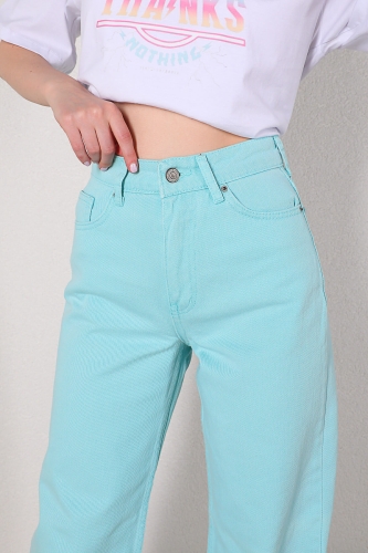Cappmoda - JEAN-08109 Bebe Mavisi Yüksek Bel Palazzo Jean (1)