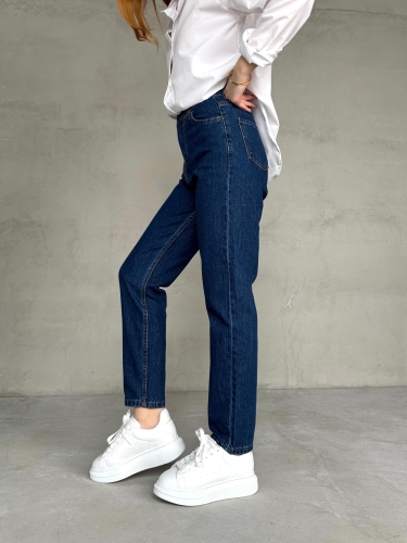 Cappmoda - JEAN-08128 Koyu Mavi Süper Kalıp Boyfriend Model Jean (1)
