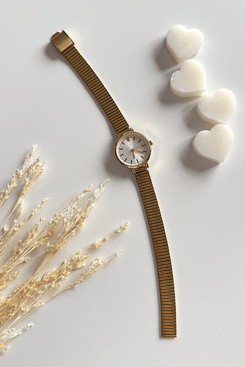 Jolira Beyaz Kadran Gold Çelik Kordon Kadın Kol Saati