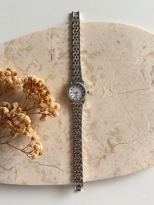 Kate Beyaz Kadran Silver Çelik Kordon Kadın Kol Saati - 1