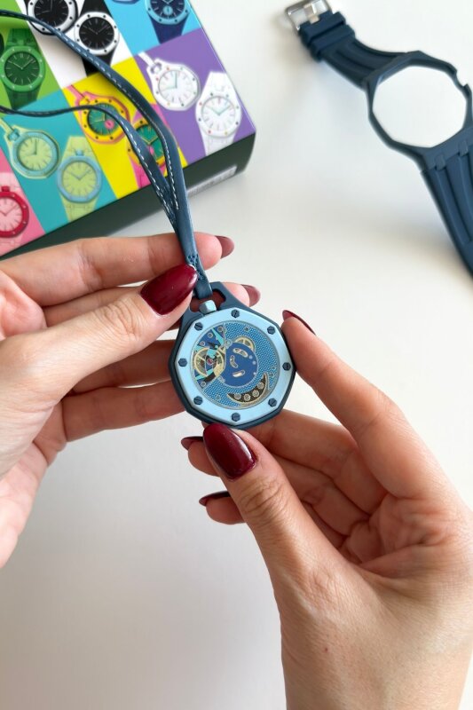 Lacivert Royals Pops Kadın Charm ve Kol Saati - 5