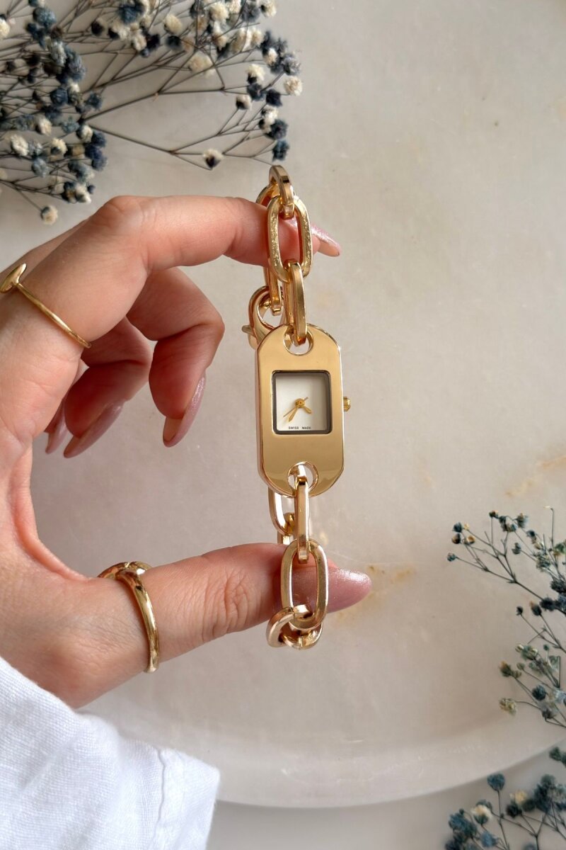 Lalin Ekru Özel Kadran Gold Kadın Kol Saati - 4