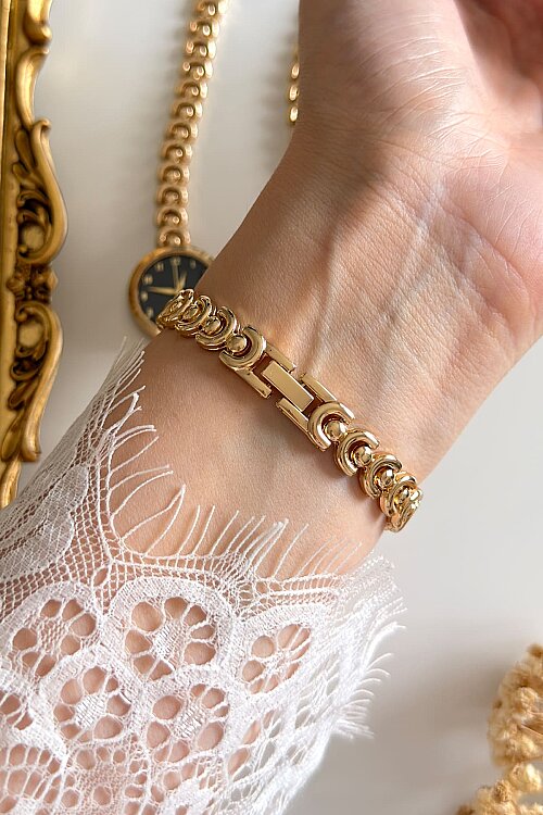 Livae Beyaz Kadran Gold Çelik Kordon Kadın Kol Saati - 4